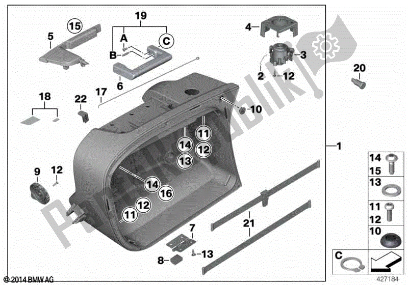 Todas las partes para Caso, Parte Inferior de BMW R 1200 RT K 26 2004 - 2009