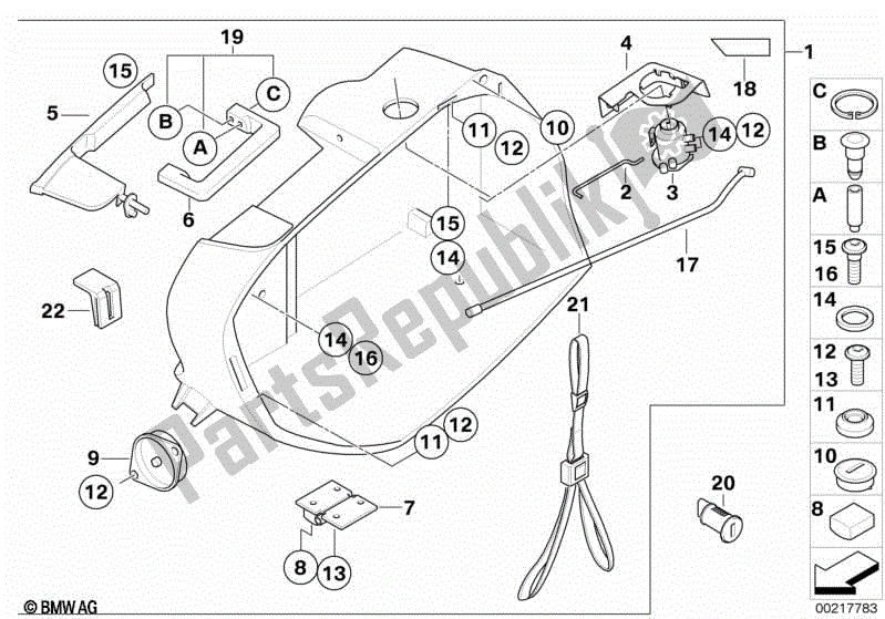 Todas las partes para Caso, Parte Inferior de BMW R 1200 RT K 26 2004 - 2009