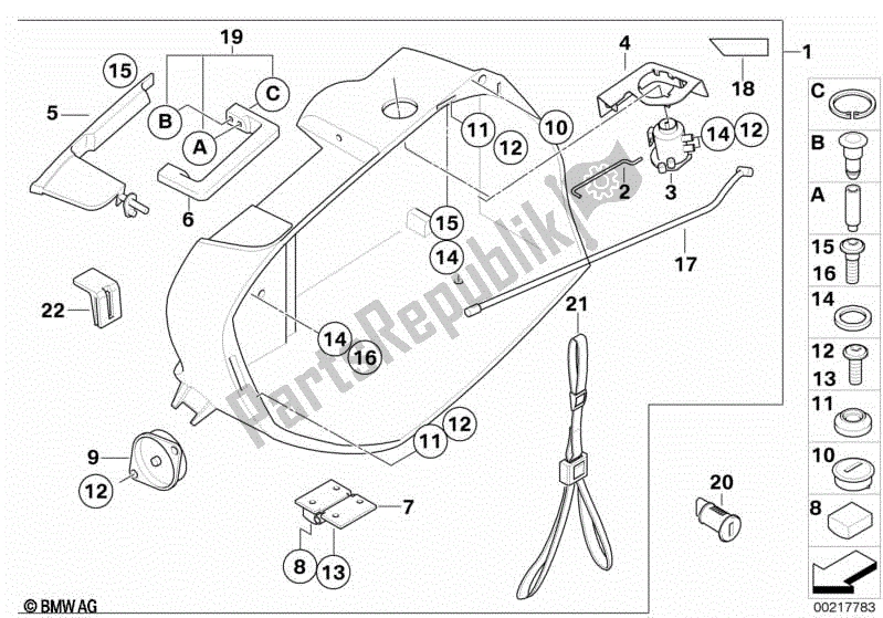 Todas las partes para Caso, Parte Inferior de BMW R 1200 RT K 26 2004 - 2009