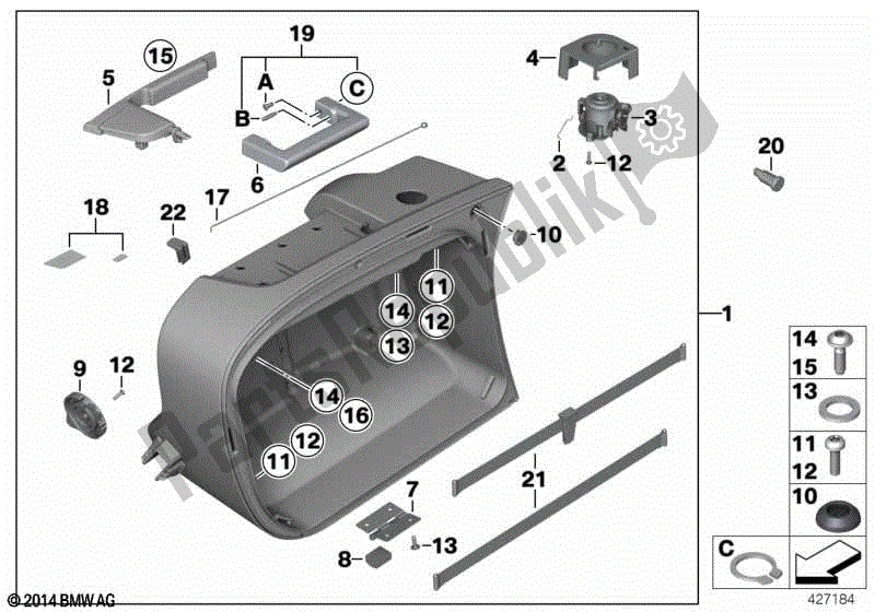 Todas las partes para Caso, Parte Inferior de BMW R 1200 RT K 26 2004 - 2009