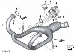 partes del sistema de escape con soportes