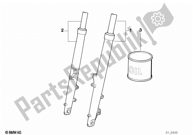 Todas las partes para Pata De La Horquilla de BMW R 1200 RT K 26 2004 - 2009