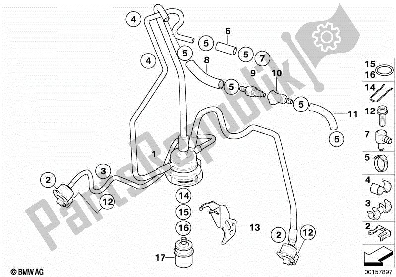 Todas las partes para Distribuidor De Combustible / Regulador De Presión de BMW R 1200 RT K 26 2004 - 2009