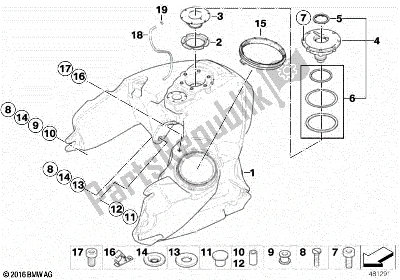 Toutes les pièces pour le Réservoir D'essence du BMW R 1200 RT K 26 2004 - 2009