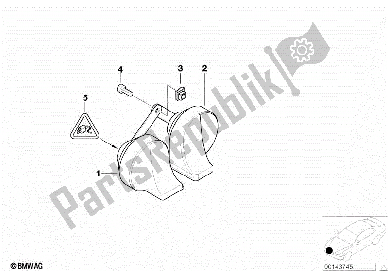 Tutte le parti per il Corno del BMW R 1200 RT K 26 2004 - 2009