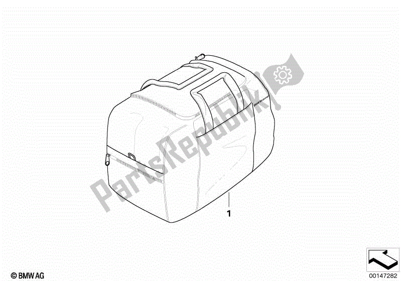 Todas las partes para Bolsillo Interior Para Baúl 49l de BMW R 1200 RT K 26 2004 - 2009