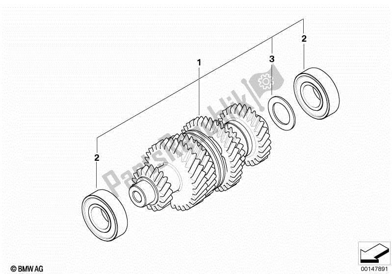 Todas las partes para Eje Intermedio de BMW R 1200 RT K 26 2004 - 2009