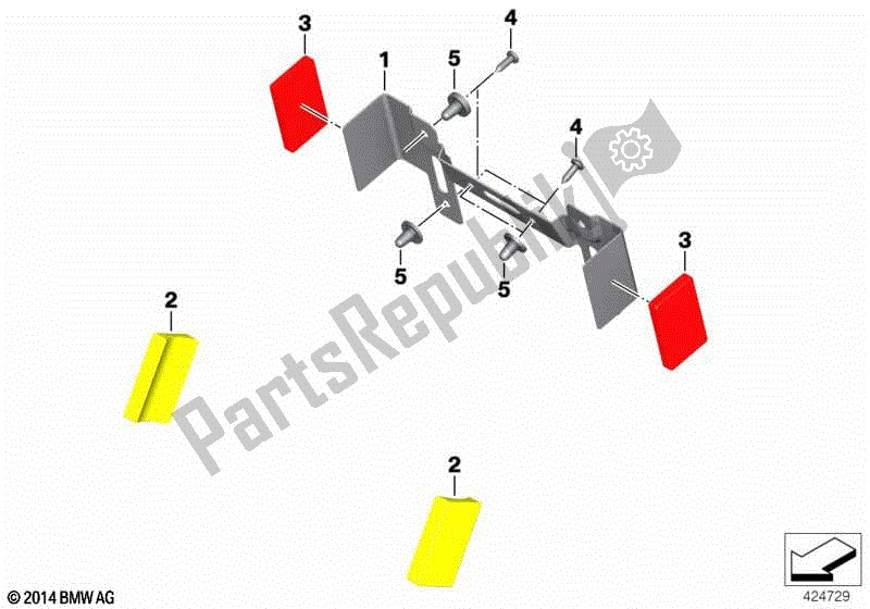 Alle onderdelen voor de Kentekenplaat Beugel Us / Reflectoren van de BMW R 1200 RT K 26 2004 - 2009