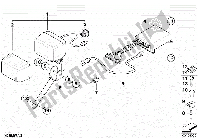 Todas las partes para Lámparas Estroboscópicas Lineales de BMW R 1200 RT K 26 2004 - 2009