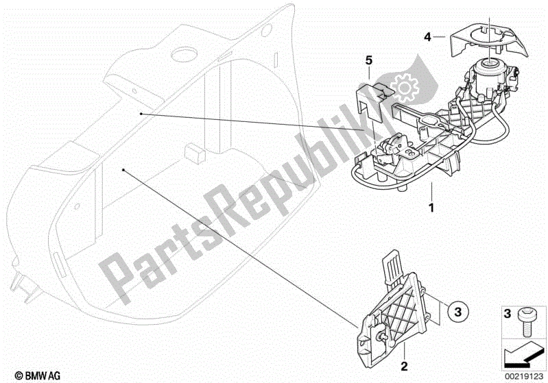 Todas las partes para Conjunto De Cerradura, Baúl 28l de BMW R 1200 RT K 26 2004 - 2009