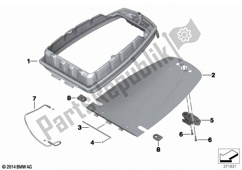 Todas las partes para Piezas De Montaje De La Caja Del Radioteléfono de BMW R 1200 RT K 26 2004 - 2009