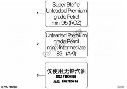 étiquette d'avertissement pour le carburant