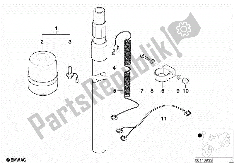 Todas las partes para Luz Prioritaria Del Vehículo de BMW R 1200 RT K 26 2004 - 2009