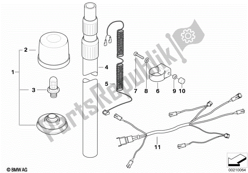 Todas las partes para Luz De Advertencia De Prioridad de BMW R 1200 RT K 26 2004 - 2009