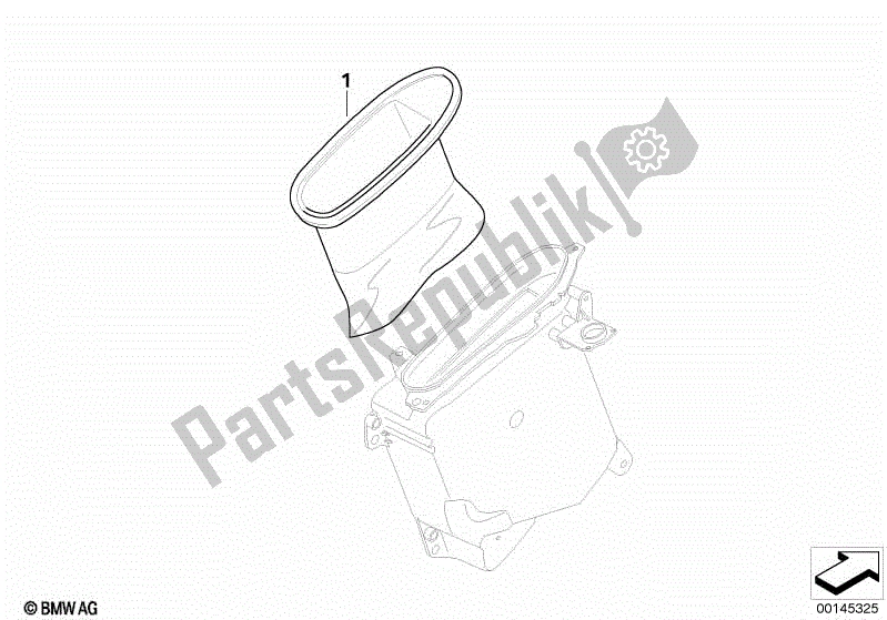 All parts for the Radio Partition Insert of the BMW R 1200 RT K 26 2004 - 2009