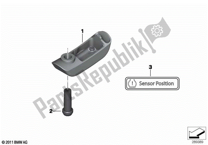 Alle onderdelen voor de Rdc Sensor Voor Voorwiel van de BMW R 1200 RT K 26 2004 - 2009