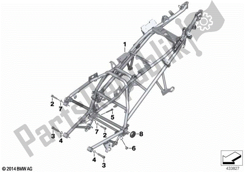 Todas las partes para Marco Trasero de BMW R 1200 RT K 26 2004 - 2009