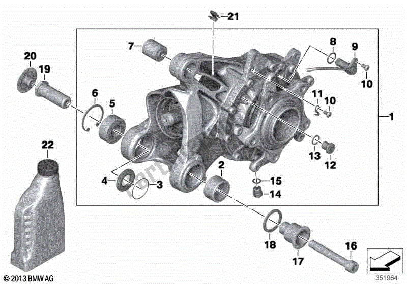 Todas las partes para Caja De Cambios De ángulo Recto Integral Abs Gen. 1 de BMW R 1200 RT K 26 2004 - 2009