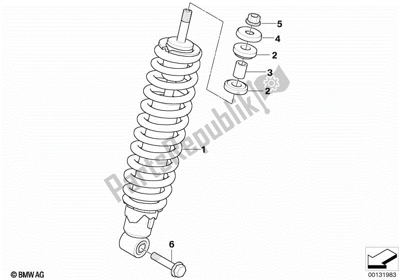 Todas las partes para Puntal De Resorte, Delantero de BMW R 1200 RT K 26 2004 - 2009