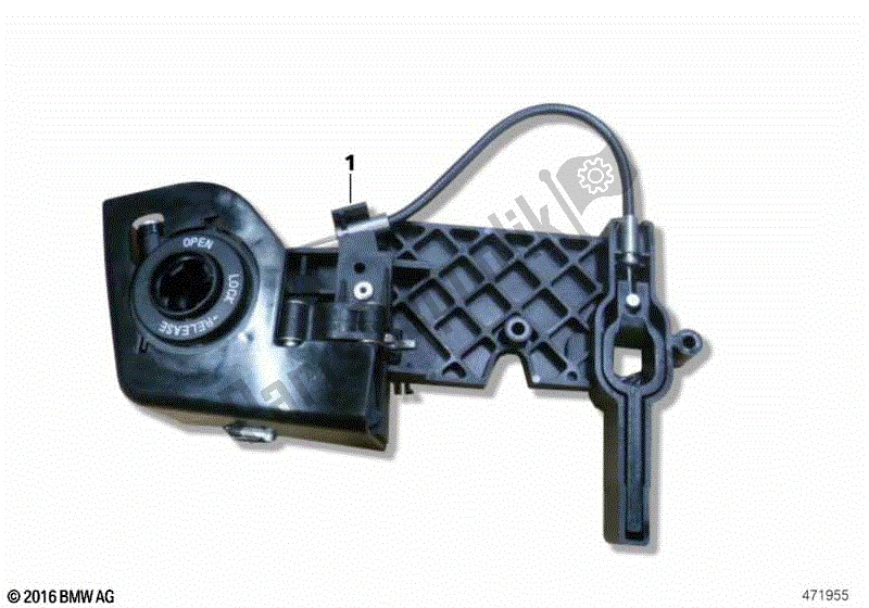 Alle onderdelen voor de Topkoffer Vergrendelmechanisme van de BMW R 1200 RT K 26 2004 - 2009