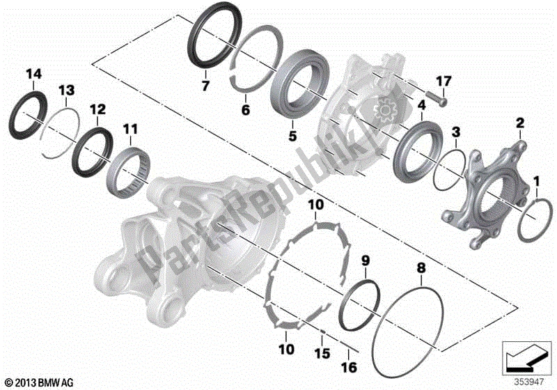 Todas las partes para Cojinete, Corona, Abs Integral 2 de BMW R 1200 RT K 26 2010 - 2013