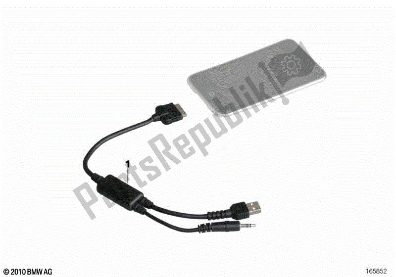Todas las partes para Adaptador De Cable Para Apple Ipod de BMW R 1200 RT K 26 2010 - 2013