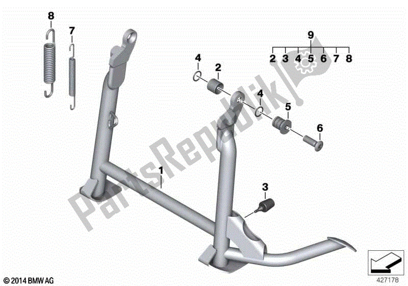 Todas las partes para Soporte Central de BMW R 1200 RT K 26 2010 - 2013