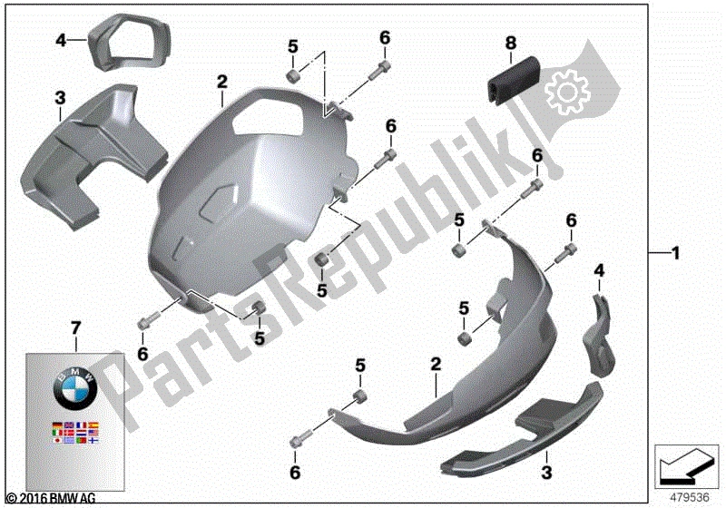 Toutes les pièces pour le Protection De Couvre-culasse, Aluminium du BMW R 1200 RT K 26 2010 - 2013