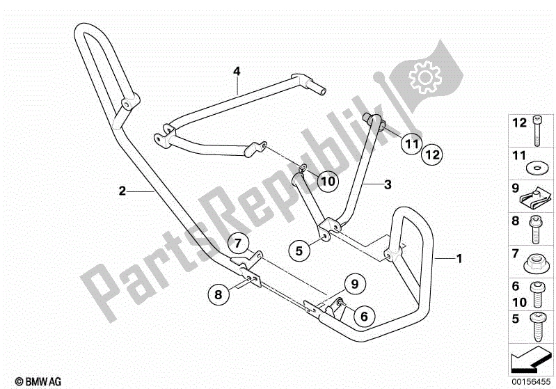 Todas las partes para Barra Antivuelco Del Motor, Vehículos De Autoridad de BMW R 1200 RT K 26 2010 - 2013