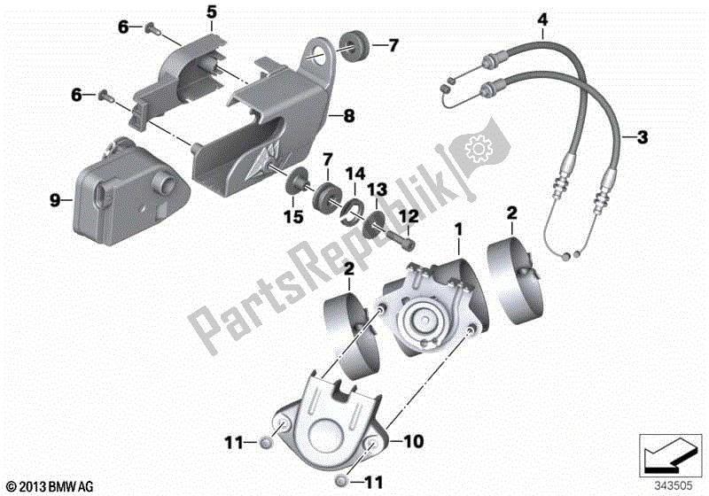 Todas las partes para Aleta De Escape de BMW R 1200 RT K 26 2010 - 2013