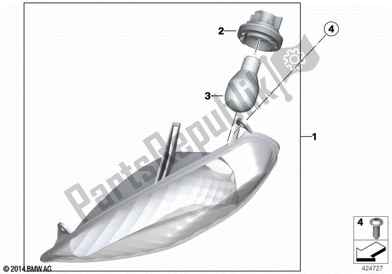 Todas las partes para Indicador De Giro Delantero de BMW R 1200 RT K 26 2010 - 2013