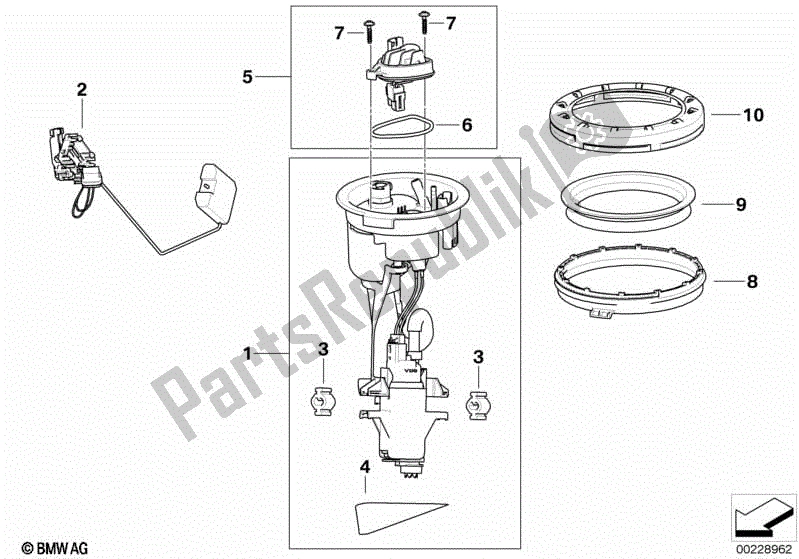 Todas las partes para Bomba De Combustible / Sensor De Flotador de BMW R 1200 RT K 26 2010 - 2013