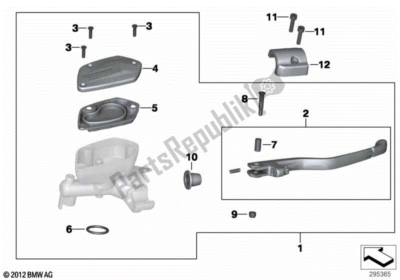 Todas las partes para Conjunto De Freno De Mano Abrazadera De Manillar M6 de BMW R 1200 RT K 26 2010 - 2013