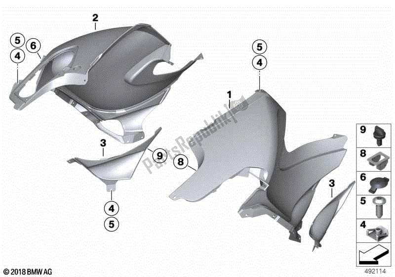 Todas las partes para Panel De Revestimiento Lateral Trasero de BMW R 1200 RT K 26 2010 - 2013