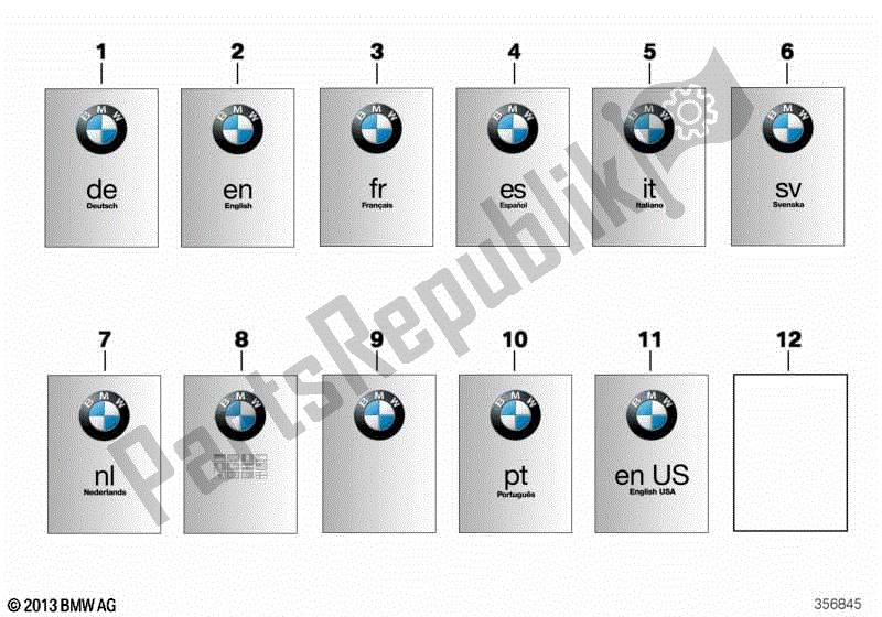 Todas las partes para Manual Del Propietario de BMW R 1200 RT K 26 2010 - 2013