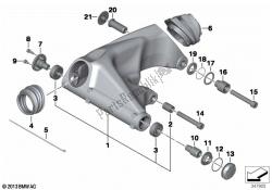 Rear wheel swinging arm