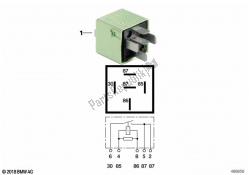 relé, contacto de cierre, blanco verde