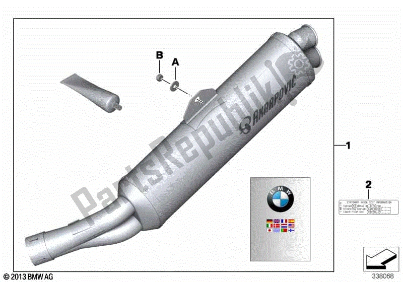 Todas las partes para Silenciador Deportivo de BMW R 1200 RT K 26 2010 - 2013