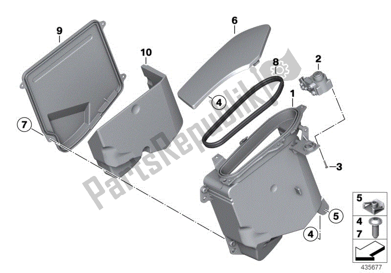 Todas las partes para Parte De Almacenamiento / Recorte De Radio De Moldeo de BMW R 1200 RT K 26 2010 - 2013