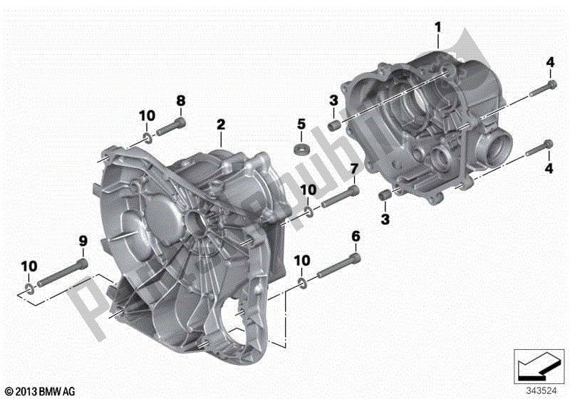 Todas las partes para Carcasa De Transmisión de BMW R 1200 RT K 26 2010 - 2013