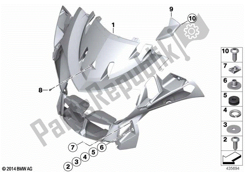 Todas las partes para Parte Superior Del Panel De Moldura de BMW R 1200 RT K 26 2010 - 2013