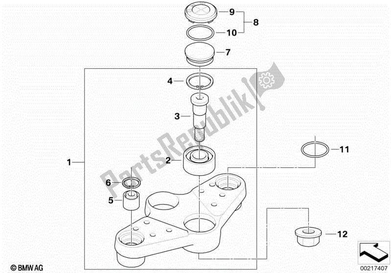 Todas las partes para Horquilla Cruzada Superior de BMW R 1200 RT K 26 2010 - 2013