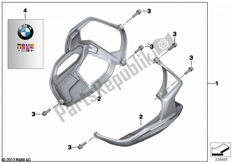 Todas las partes para Protector De Tapa De Válvula, Plástico de BMW R 1200 RT K 26 2010 - 2013