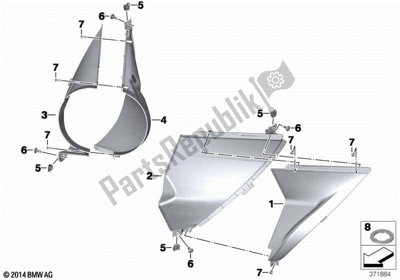 Toutes les pièces pour le Conduit D'évacuation D'air du BMW R 1200 RT K 52 2013 - 2018