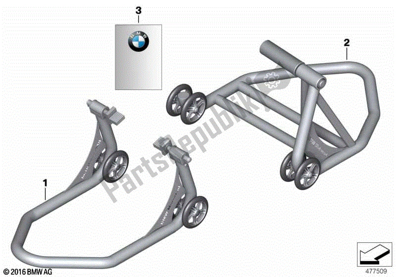 Todas las partes para Soporte Auxiliar de BMW R 1200 RT K 52 2013 - 2018