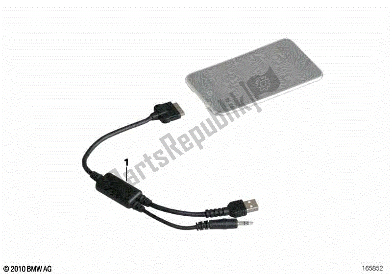 Todas las partes para Adaptador De Cable Para Apple Ipod de BMW R 1200 RT K 52 2013 - 2018