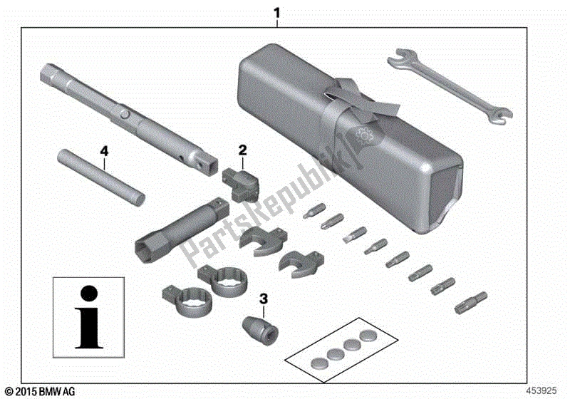 Toutes les pièces pour le Outil De Voiture, Kit De Service du BMW R 1200 RT K 52 2013 - 2018