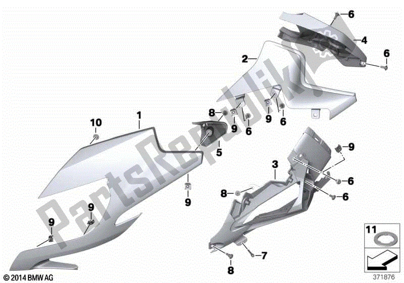 Toutes les pièces pour le Partie Supérieure Du Boîtier / Phare du BMW R 1200 RT K 52 2013 - 2018