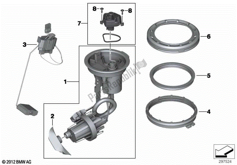 Todas las partes para Entrega, Unidades De Control, Bomba De Combustible de BMW R 1200 RT K 52 2013 - 2018