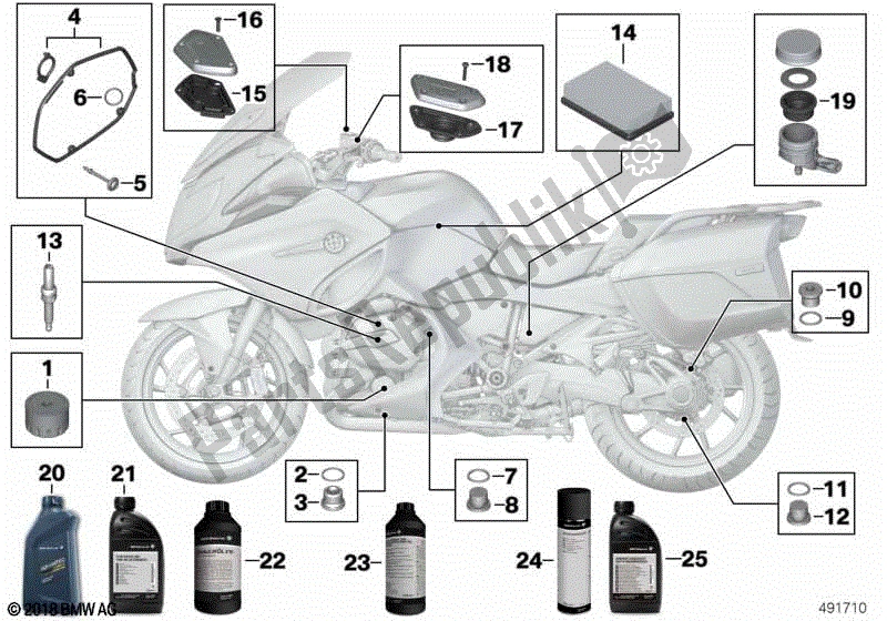 Todas las partes para Aceite De Motor / Servicio De Mantenimiento de BMW R 1200 RT K 52 2013 - 2018